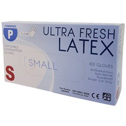 Latex Gloves - Small - Low Powder - Clear